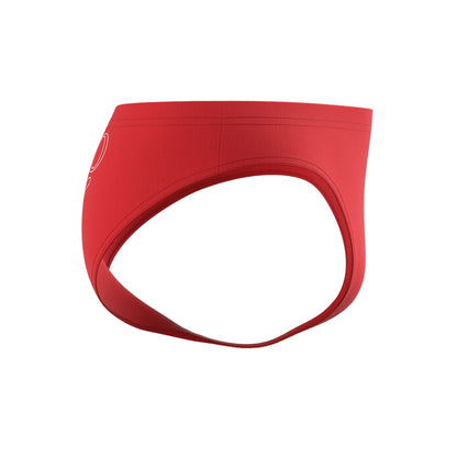 Red - Lifestyle - Speedo Mens Big Logo Endurance+ Swim Briefs
