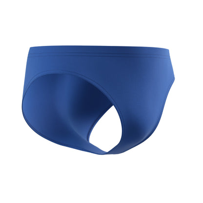 Blue - Side - Speedo Mens Big Logo Endurance+ Swim Briefs