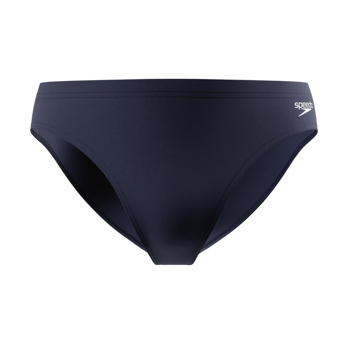 Navy - Front - Speedo Mens Big Logo Endurance+ Swim Briefs
