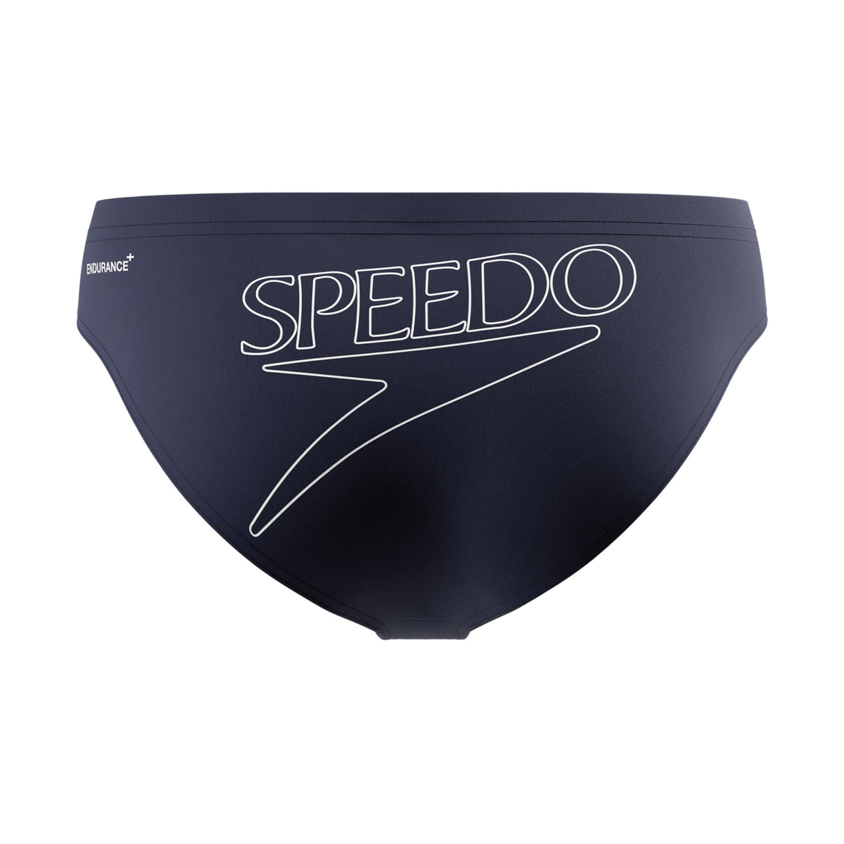Navy - Back - Speedo Mens Big Logo Endurance+ Swim Briefs