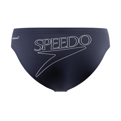 Navy - Back - Speedo Mens Big Logo Endurance+ Swim Briefs