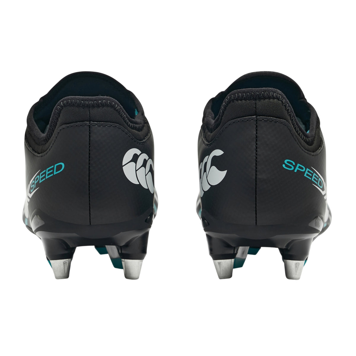 Black-Green - Back - Canterbury Unisex Adult Speed Falcon 2.0 Team Soft Ground Rugby Boots