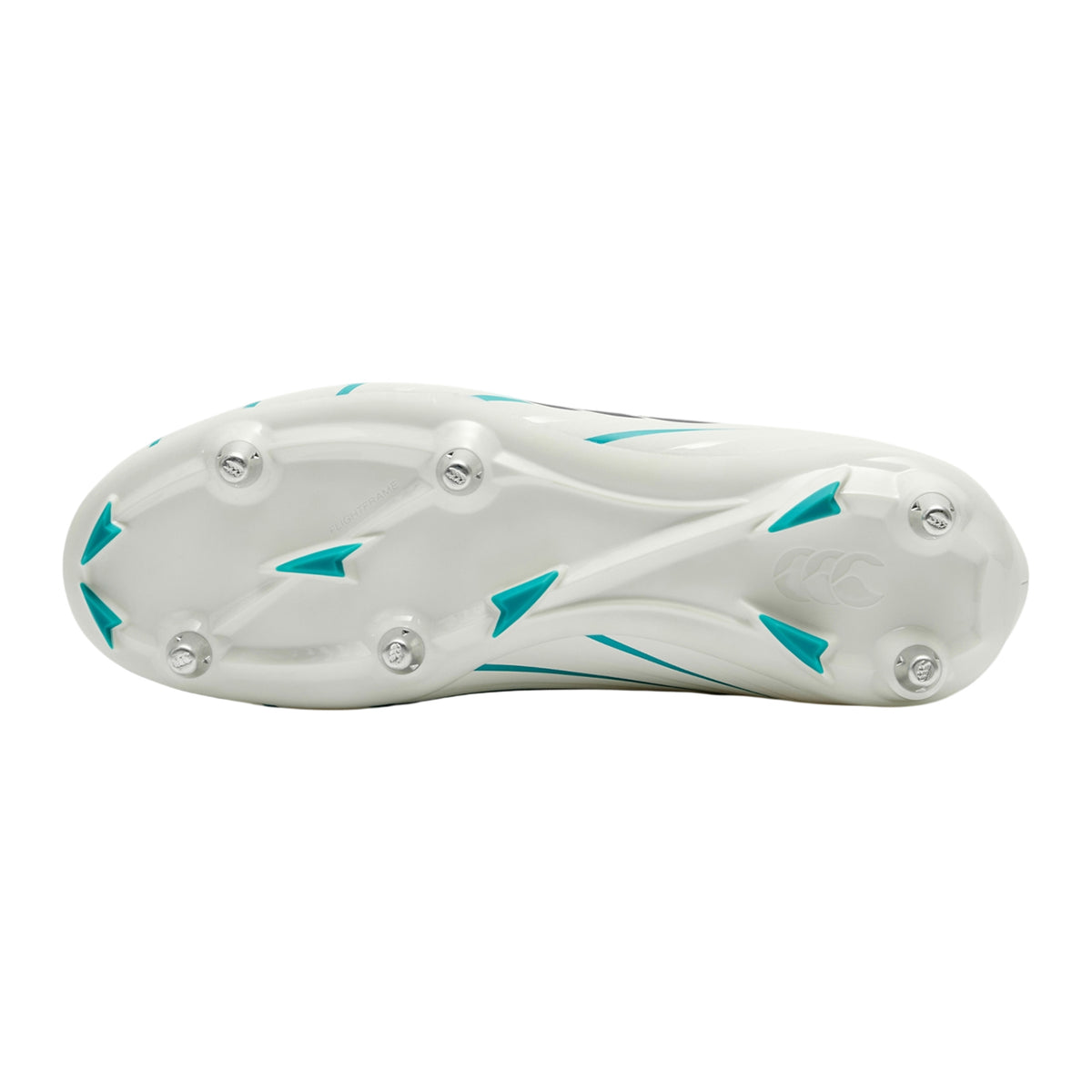 White-Green - Pack Shot - Canterbury Unisex Adult Speed Falcon 2.0 Team Soft Ground Rugby Boots