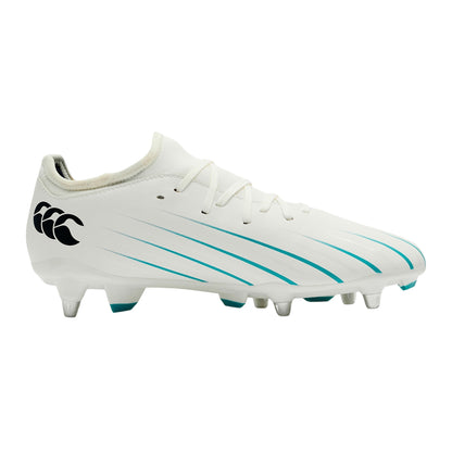 White-Green - Front - Canterbury Unisex Adult Speed Falcon 2.0 Team Soft Ground Rugby Boots