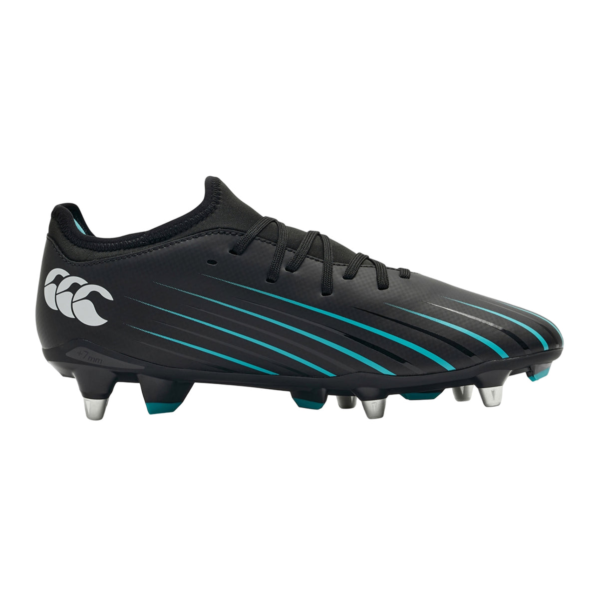 Black-Green - Front - Canterbury Unisex Adult Speed Falcon 2.0 Team Soft Ground Rugby Boots