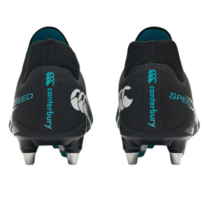 Black - Back - Canterbury Unisex Adult Speed Falcon Pro 2.0 Soft Ground Rugby Boots