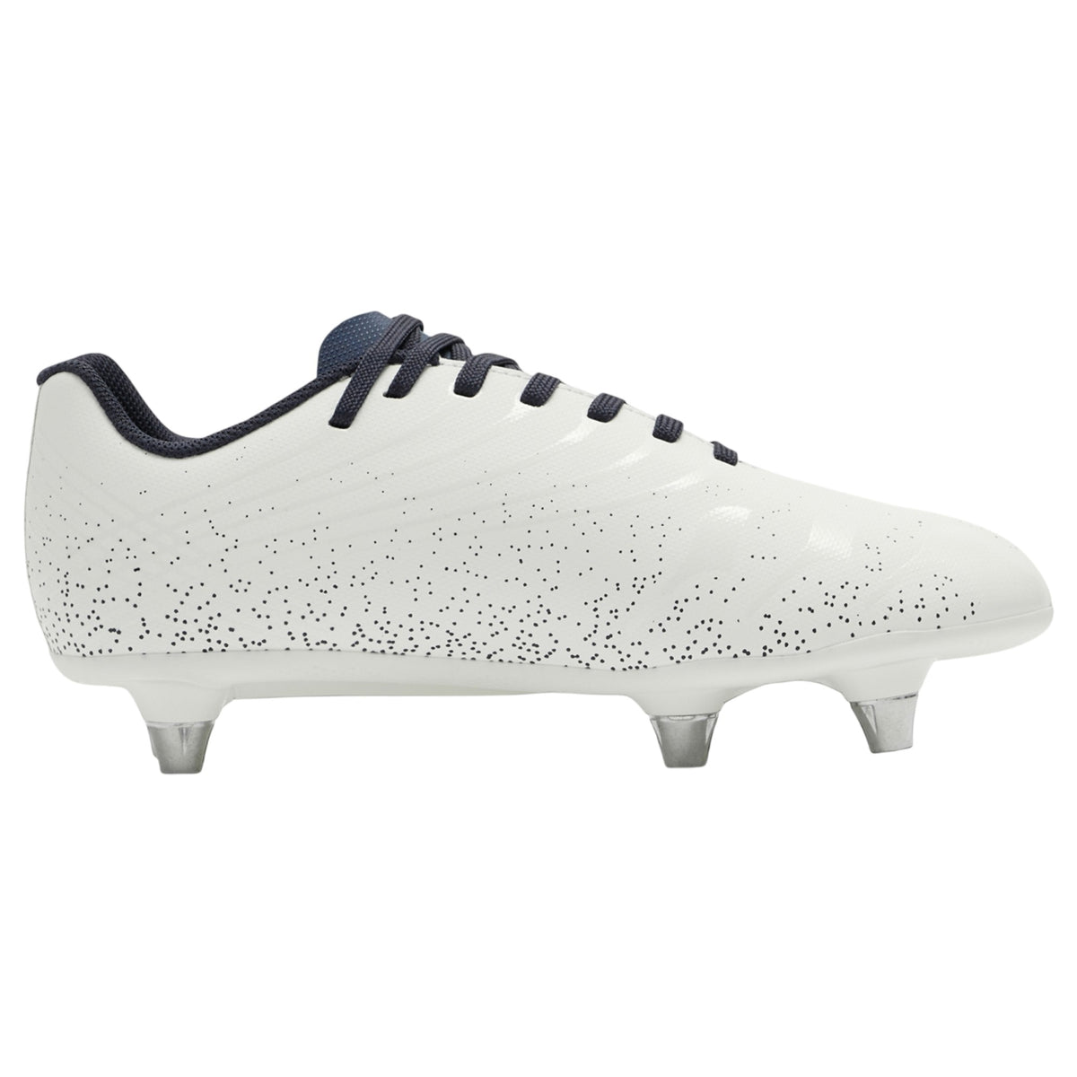 White-Blue - Front - Canterbury Childrens-Kids Stampede Ground Break Team Soft Ground Rugby Boots