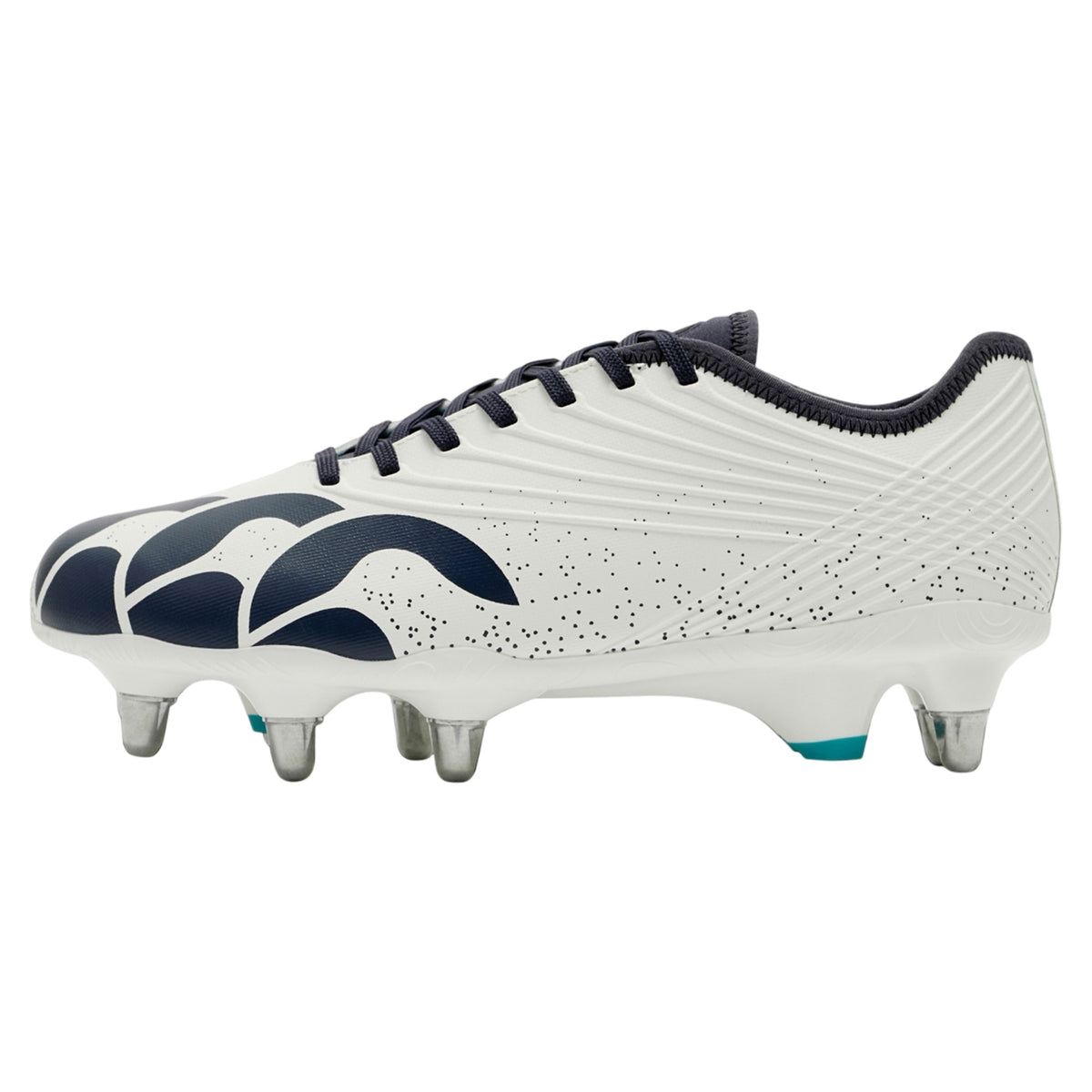 White - Back - Canterbury Mens Stampede Groundbreak Pro Soft Ground Rugby Boots