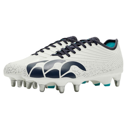 White - Close up - Canterbury Mens Stampede Groundbreak Pro Soft Ground Rugby Boots