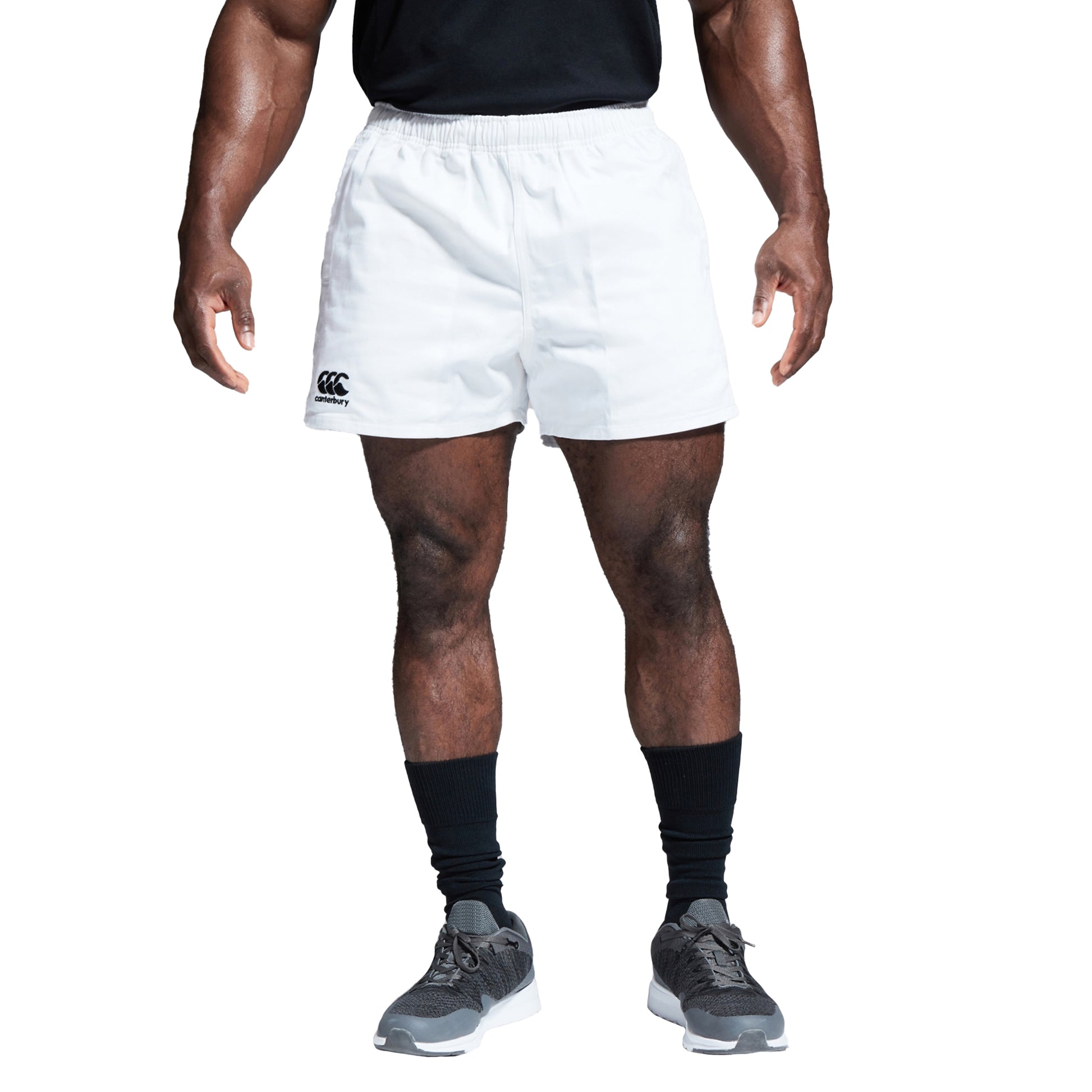 White - Side - Canterbury Mens Professional Cotton Shorts