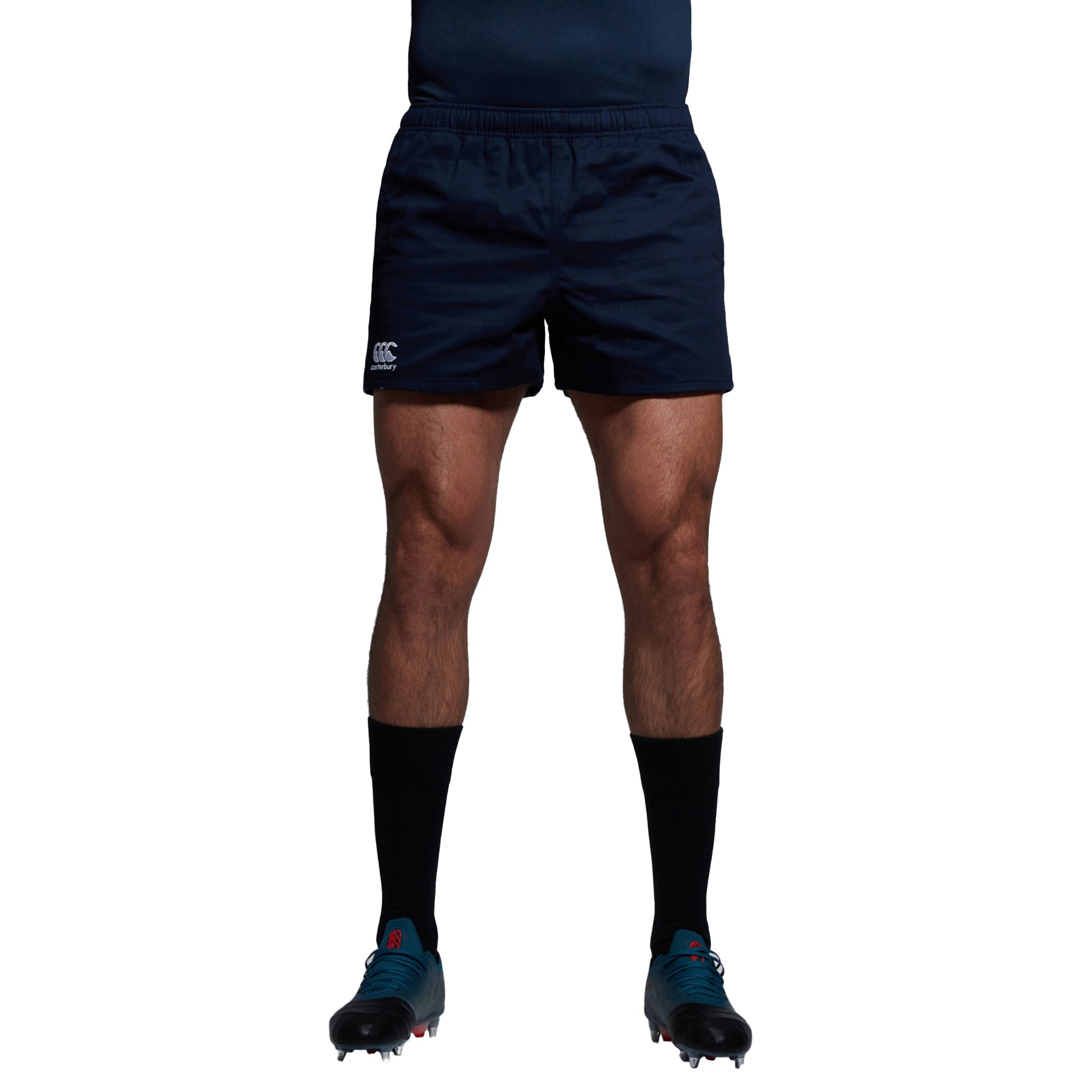 Navy - Side - Canterbury Mens Professional Cotton Shorts