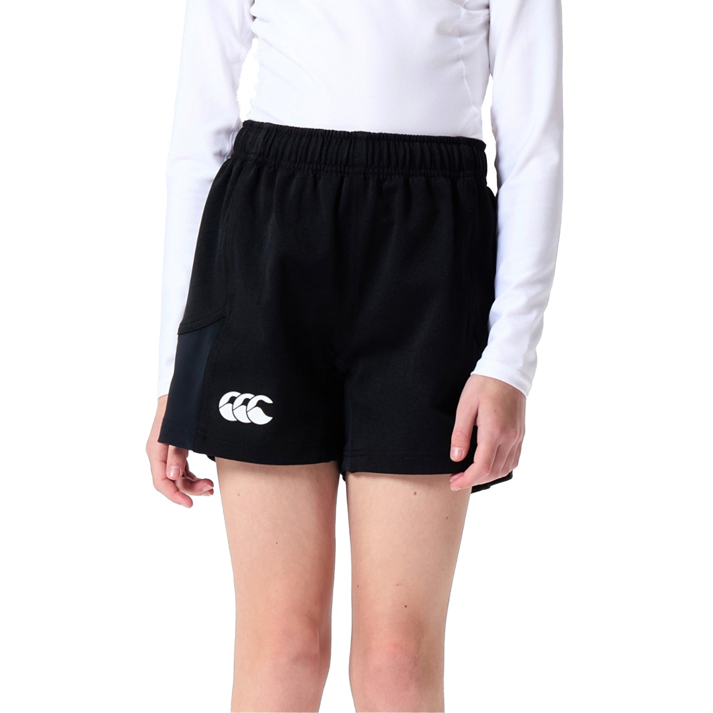 Black - Side - Canterbury Childrens-Kids Advantage 2.0 Shorts