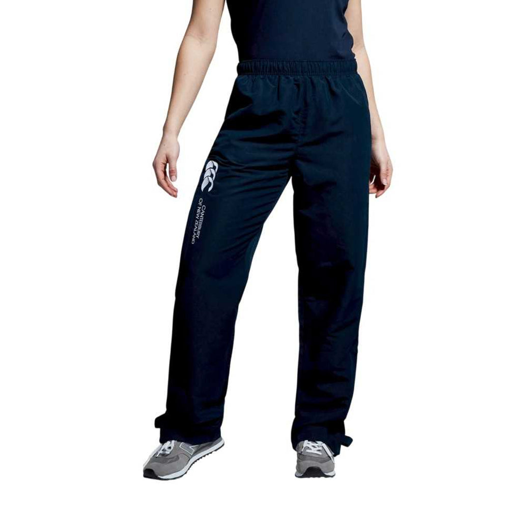 Navy - Side - Canterbury Womens-Ladies Stadium Open Hem Tracksuit Bottoms