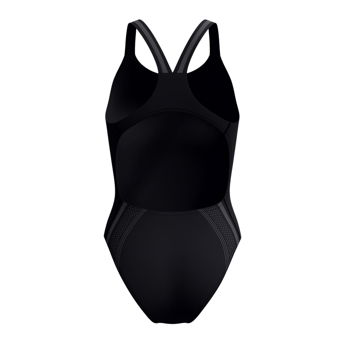 Black - Back - Speedo Womens-Ladies Printed Performance Muscleback One Piece Swimsuit