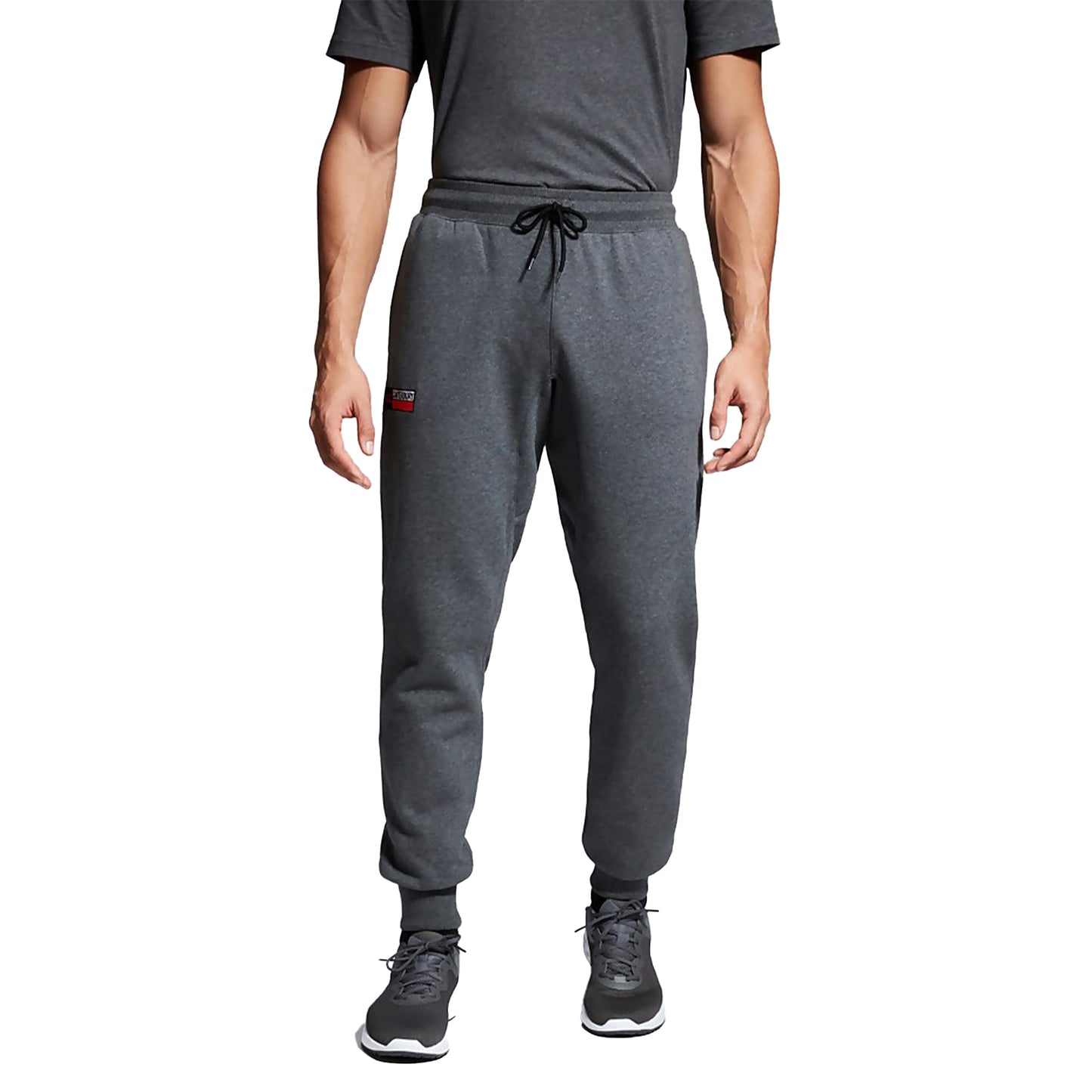 Grey Marl - Side - Canterbury Mens Fleece Tapered Leg Jogging Bottoms