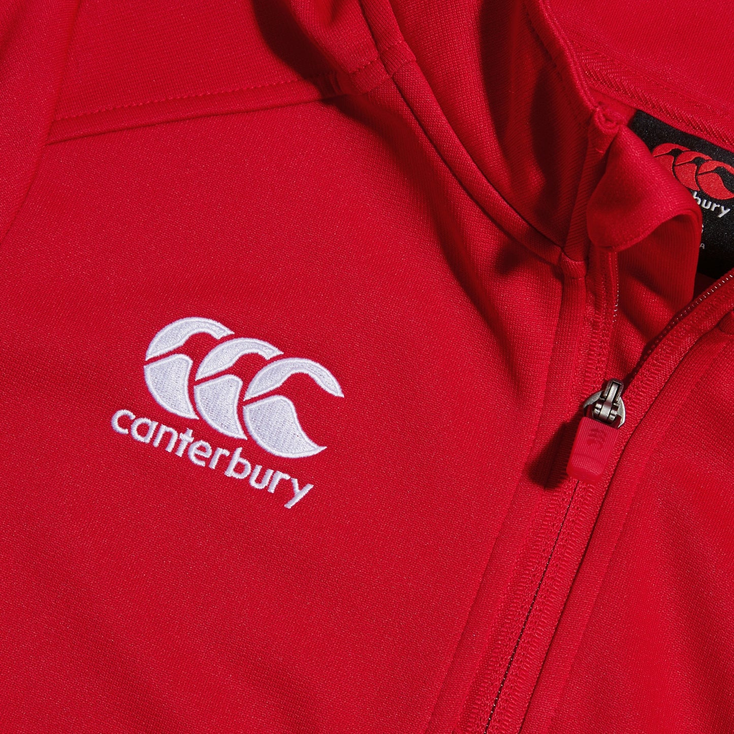 Flag Red - Back - Canterbury Childrens-Kids Club QZ Midlayer