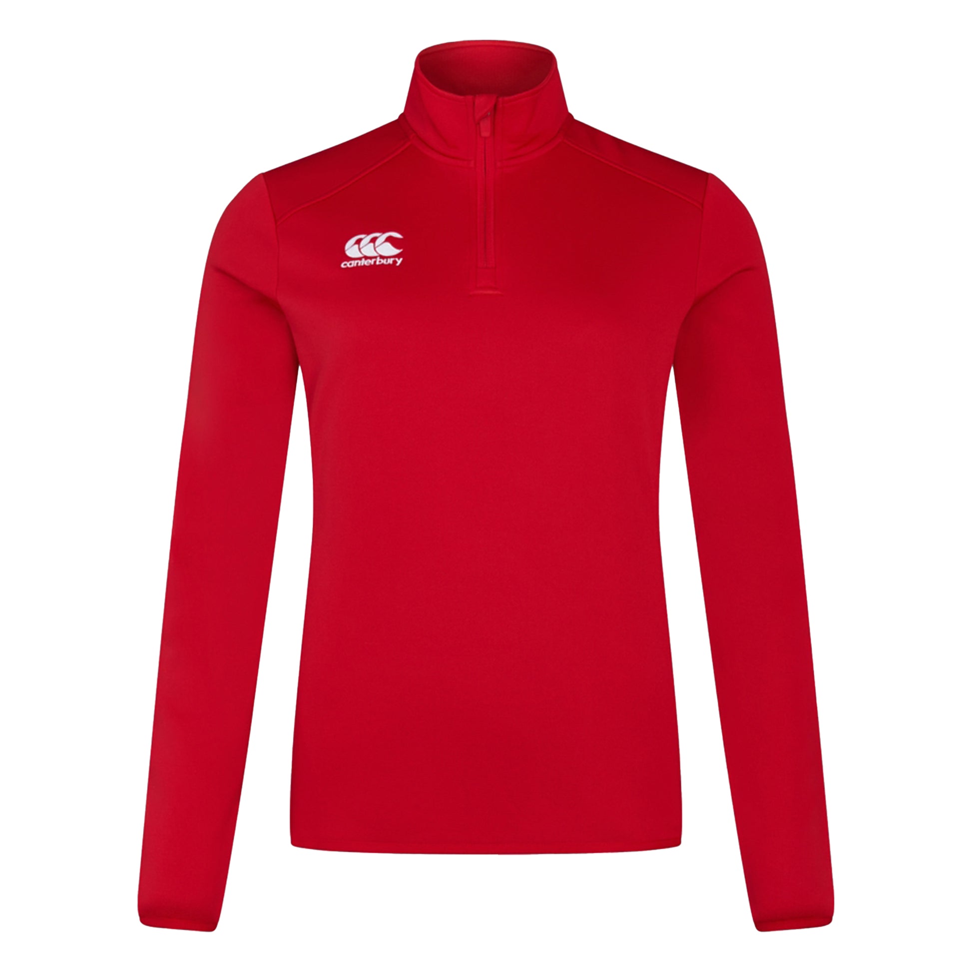 Flag Red - Front - Canterbury Womens-Ladies Club Quarter Zip Training Midlayer