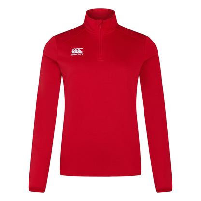 Flag Red - Front - Canterbury Womens-Ladies Club Quarter Zip Training Midlayer