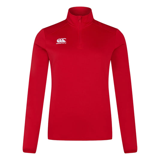 Flag Red - Front - Canterbury Womens-Ladies Club Quarter Zip Training Midlayer