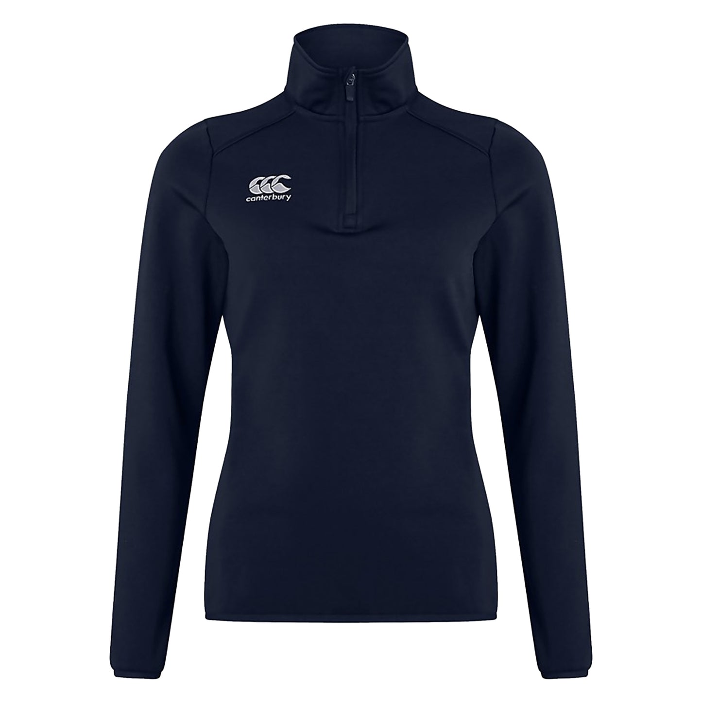 Navy - Front - Canterbury Womens-Ladies Club Quarter Zip Training Midlayer