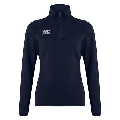 Navy - Front - Canterbury Womens-Ladies Club Quarter Zip Training Midlayer