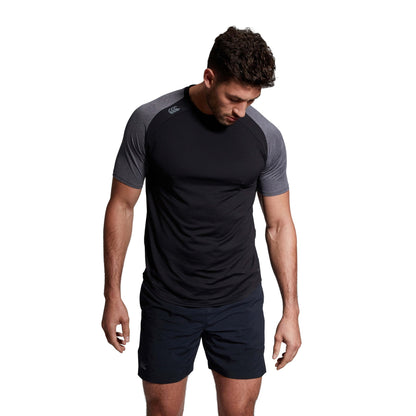 Black-Magnolia Marl - Pack Shot - Canterbury Mens Elite Training T-Shirt