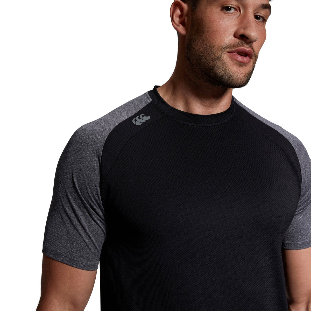 Black-Magnolia Marl - Side - Canterbury Mens Elite Training T-Shirt