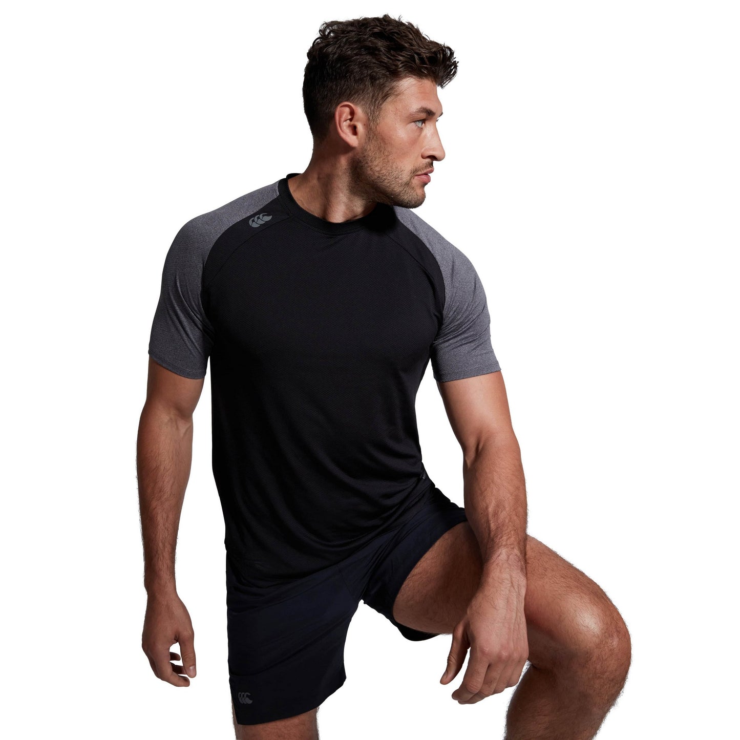 Black-Magnolia Marl - Lifestyle - Canterbury Mens Elite Training T-Shirt