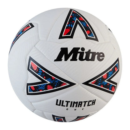 White-Black-Red - Side - Mitre Ultimatch One 24 Football