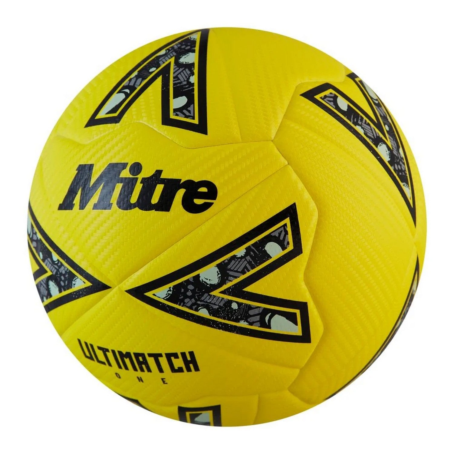Yellow-Black-Grey - Side - Mitre Ultimatch One 24 Football