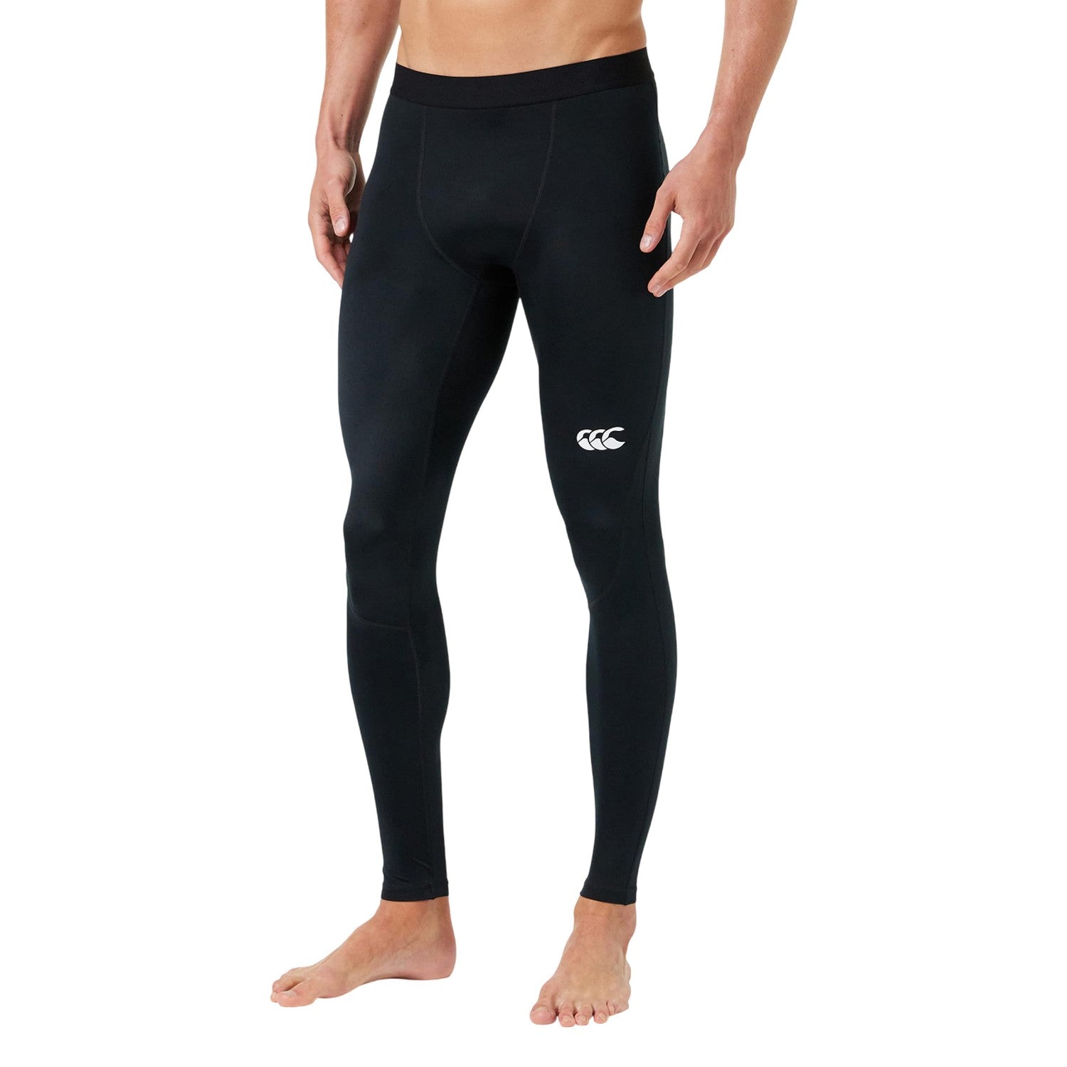 Black - Front - Canterbury Mens Mercury Compression Base Layer Leggings