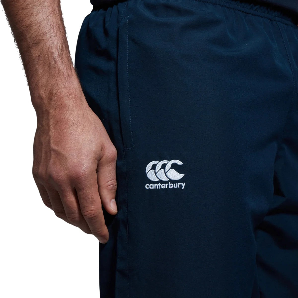 Navy - Lifestyle - Canterbury Mens Club Plain Tapered Leg Tracksuit Bottoms
