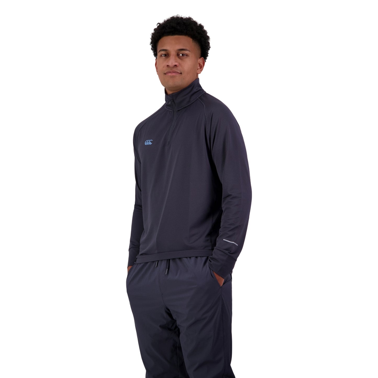 India Ink - Side - Canterbury Mens Tempo+ Quarter Zip Training Top