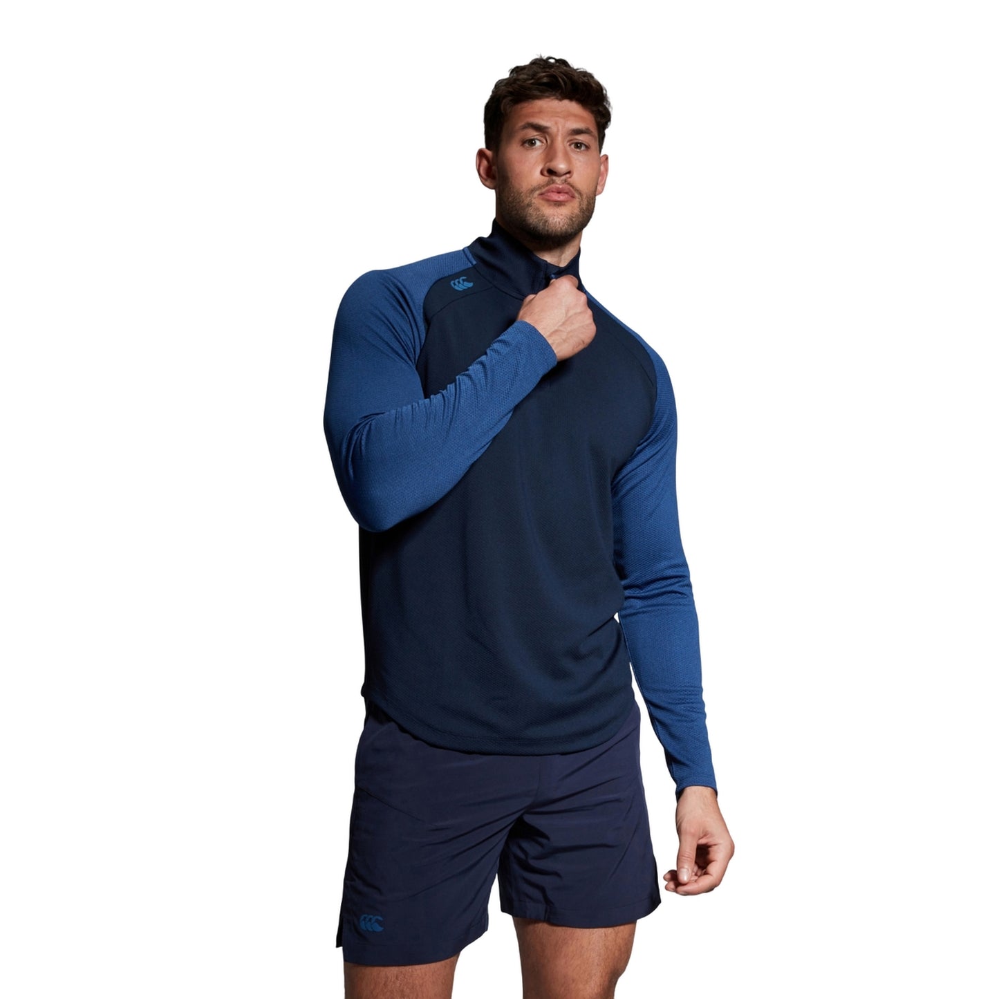 Navy-True Navy - Side - Canterbury Mens Elite Base Layer Top