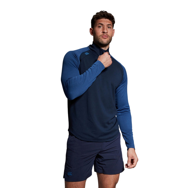 Navy-True Navy - Side - Canterbury Mens Elite Base Layer Top