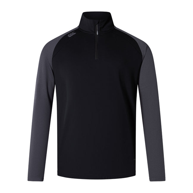 Black-Magnet Marl - Front - Canterbury Mens Elite Base Layer Top