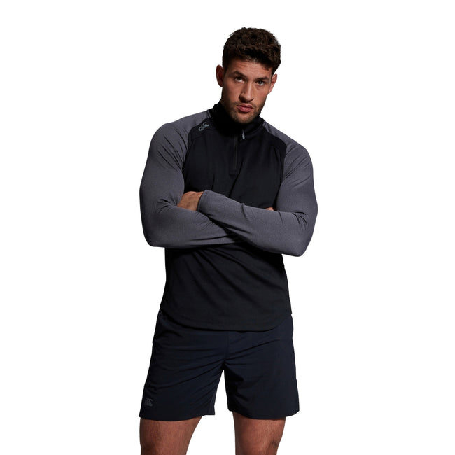 Black-Magnet Marl - Side - Canterbury Mens Elite Base Layer Top