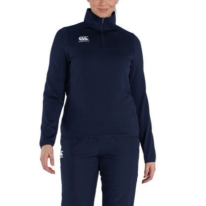 Cambridge Blue - Side - Canterbury Womens-Ladies Club Quarter Zip Midlayer