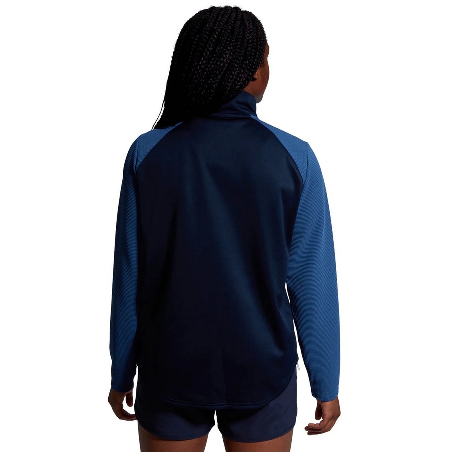 Navy-True Navy Marl - Lifestyle - Canterbury Womens-Ladies Elite Quarter Zip Base Layer Top