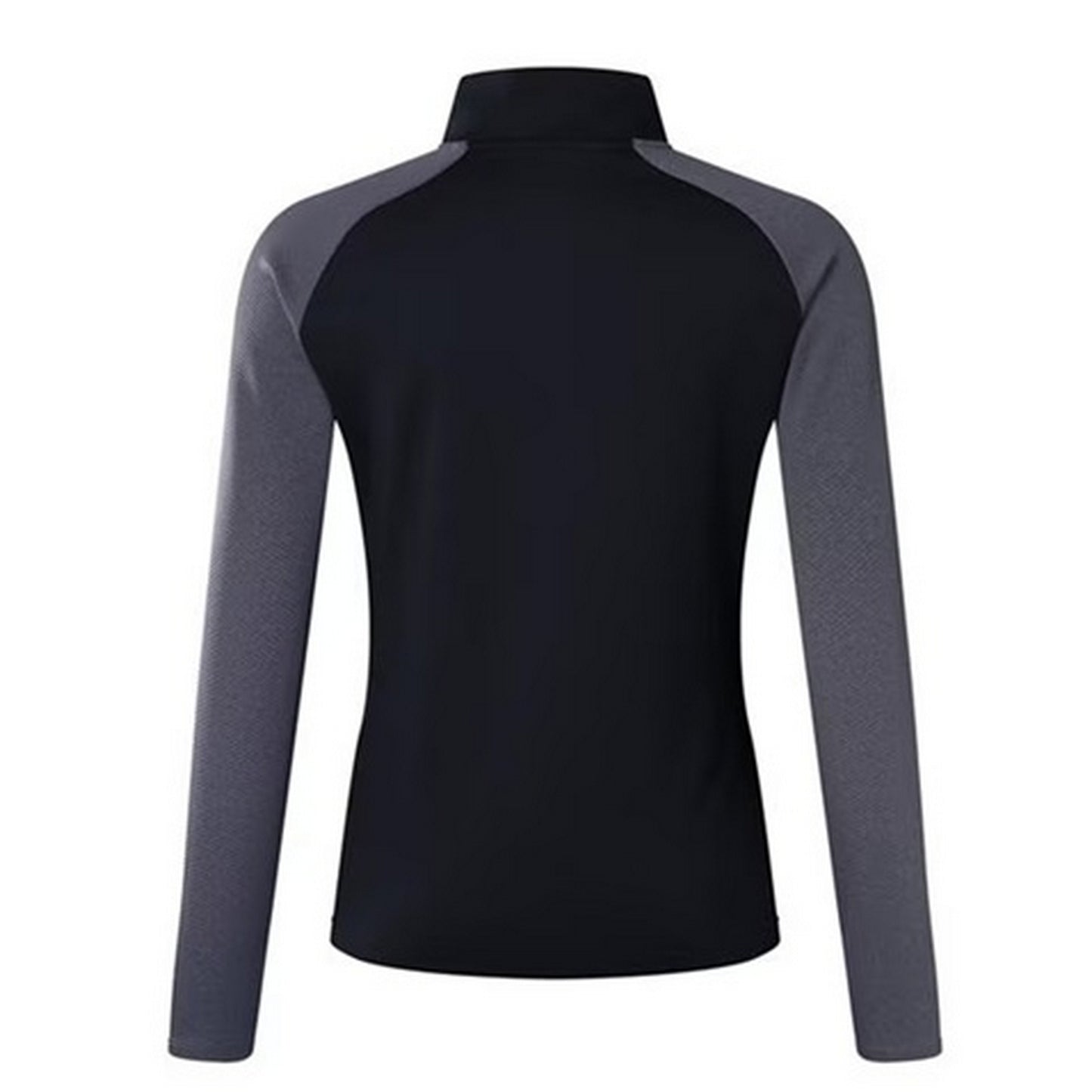 Black-Magnet Marl - Back - Canterbury Womens-Ladies Elite Quarter Zip Base Layer Top
