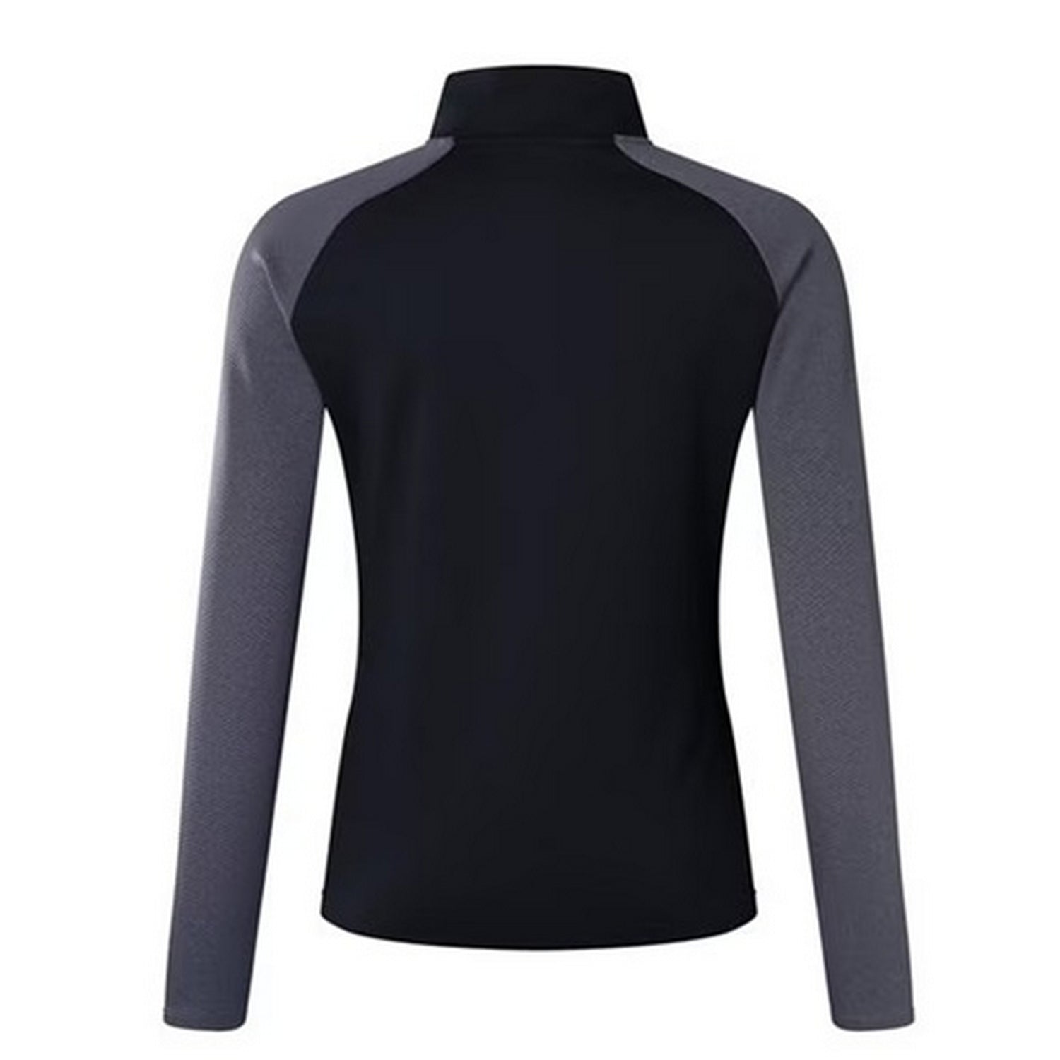 Black-Magnet Marl - Back - Canterbury Womens-Ladies Elite Quarter Zip Base Layer Top