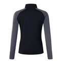 Black-Magnet Marl - Back - Canterbury Womens-Ladies Elite Quarter Zip Base Layer Top