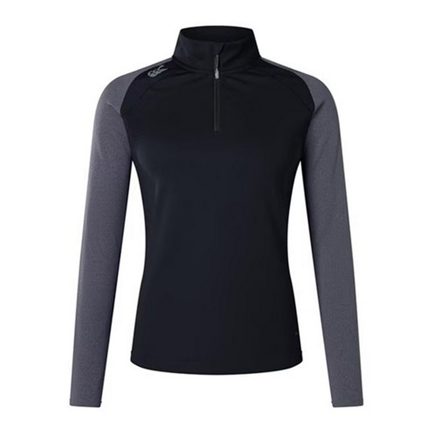 Black-Magnet Marl - Front - Canterbury Womens-Ladies Elite Quarter Zip Base Layer Top