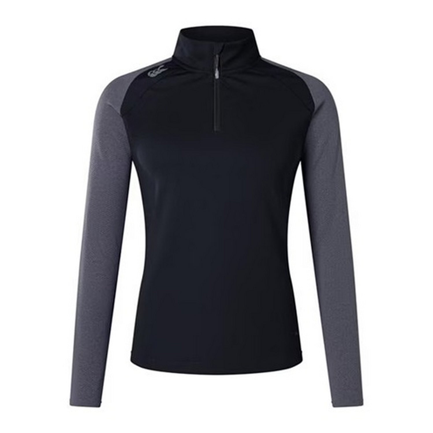 Black-Magnet Marl - Front - Canterbury Womens-Ladies Elite Quarter Zip Base Layer Top