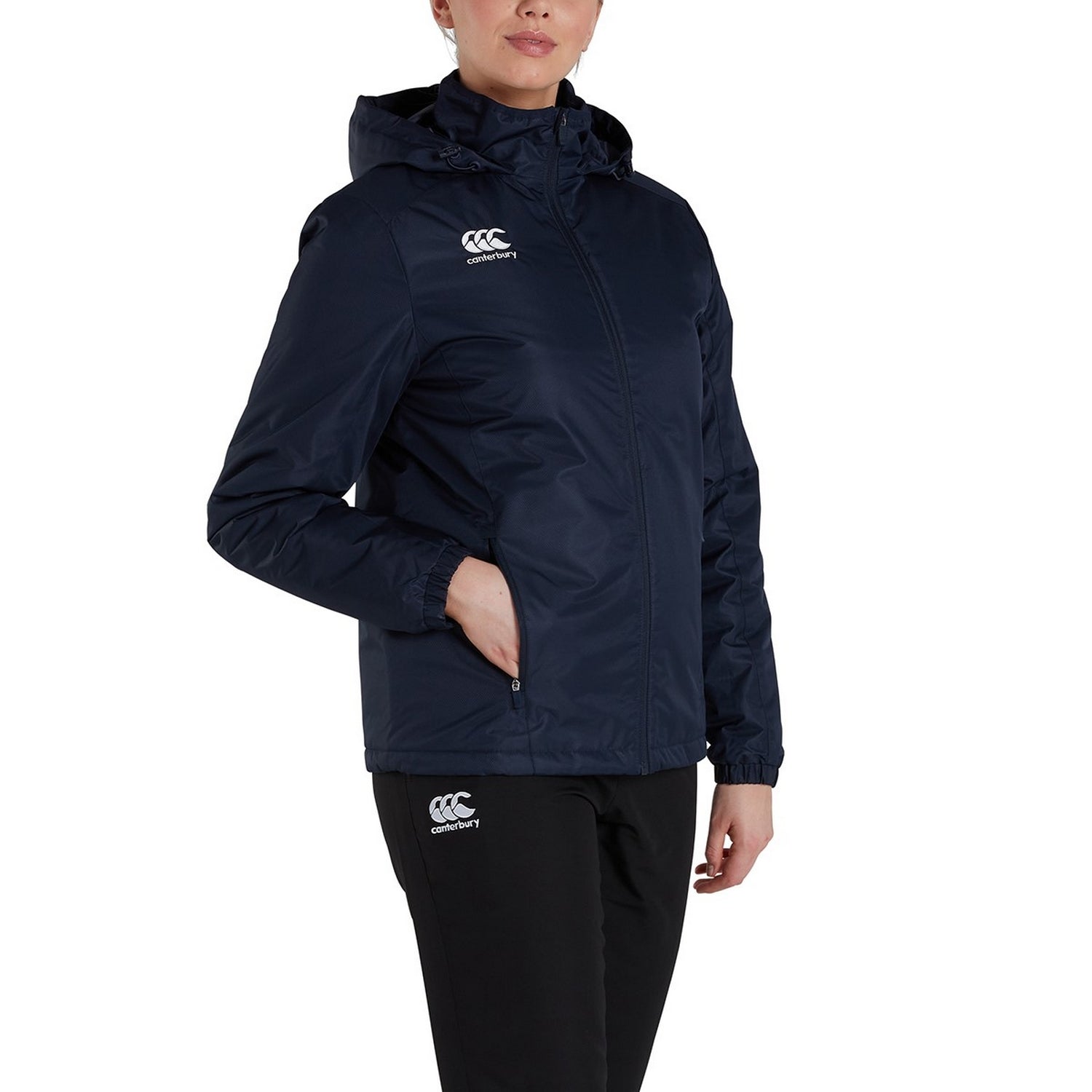 Navy - Side - Canterbury Womens-Ladies Club Vaposhield Stadium Jacket