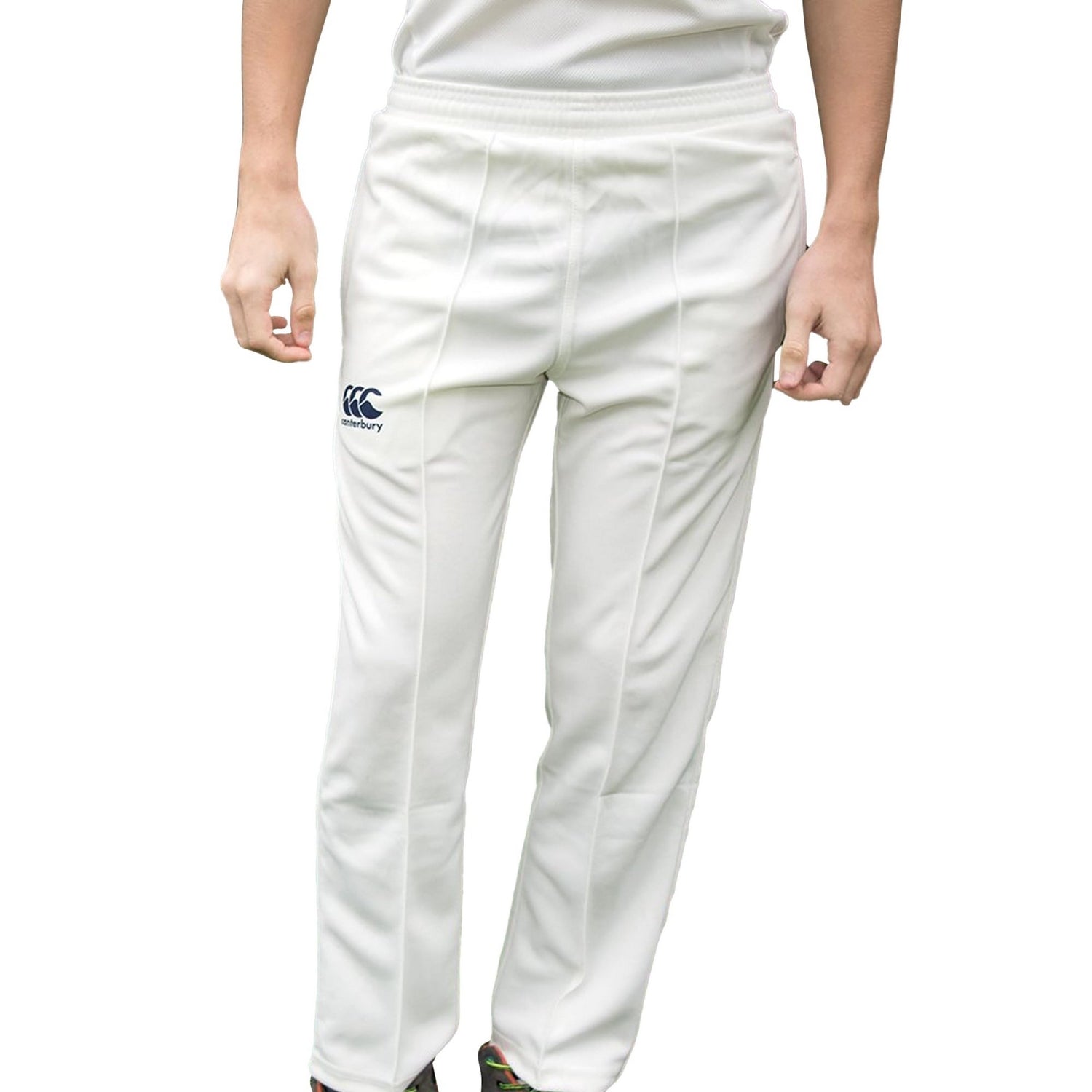 Cream - Side - Canterbury Childrens-Kids Cricket Trousers