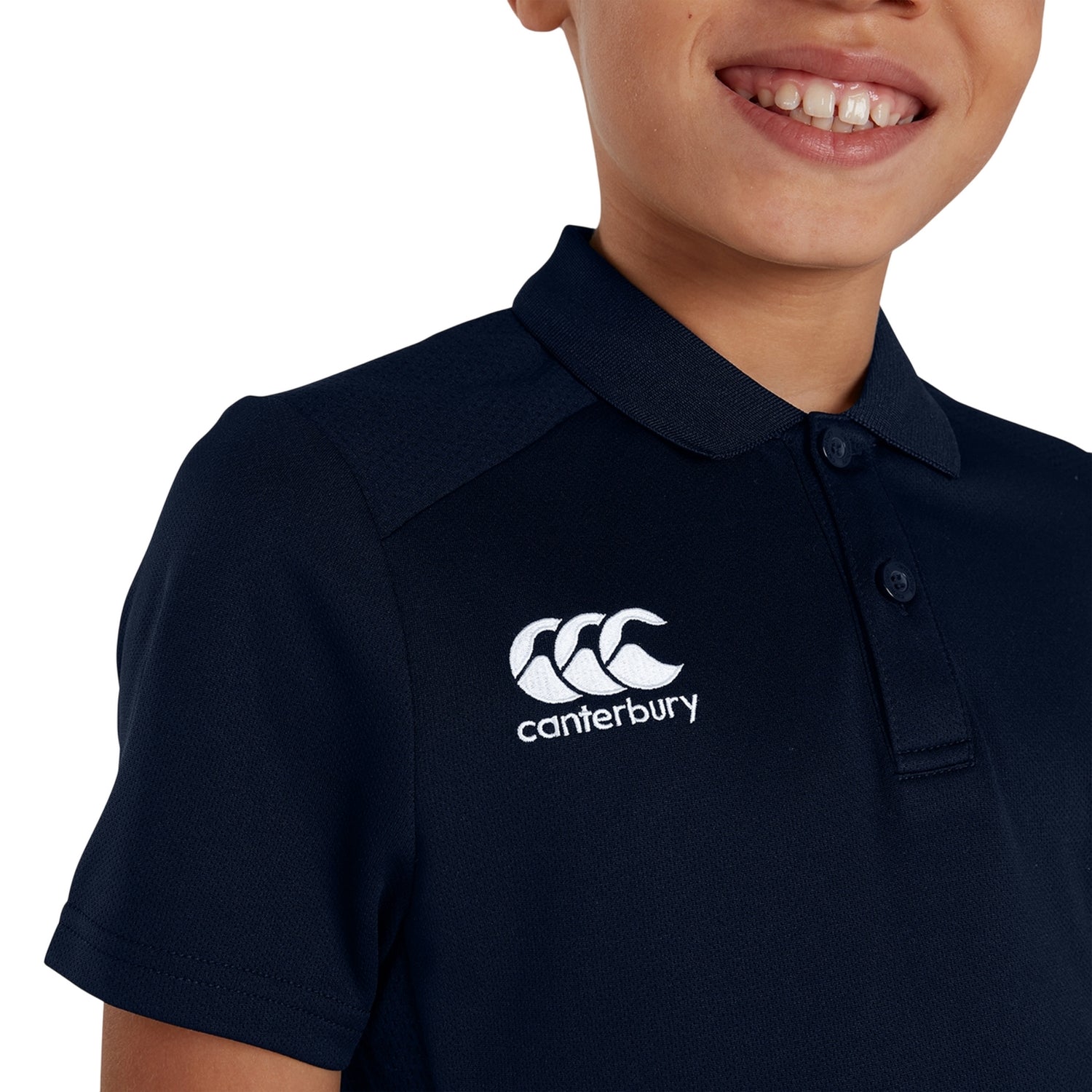 Navy - Side - Canterbury Childrens-Kids Club Dry T-Shirt