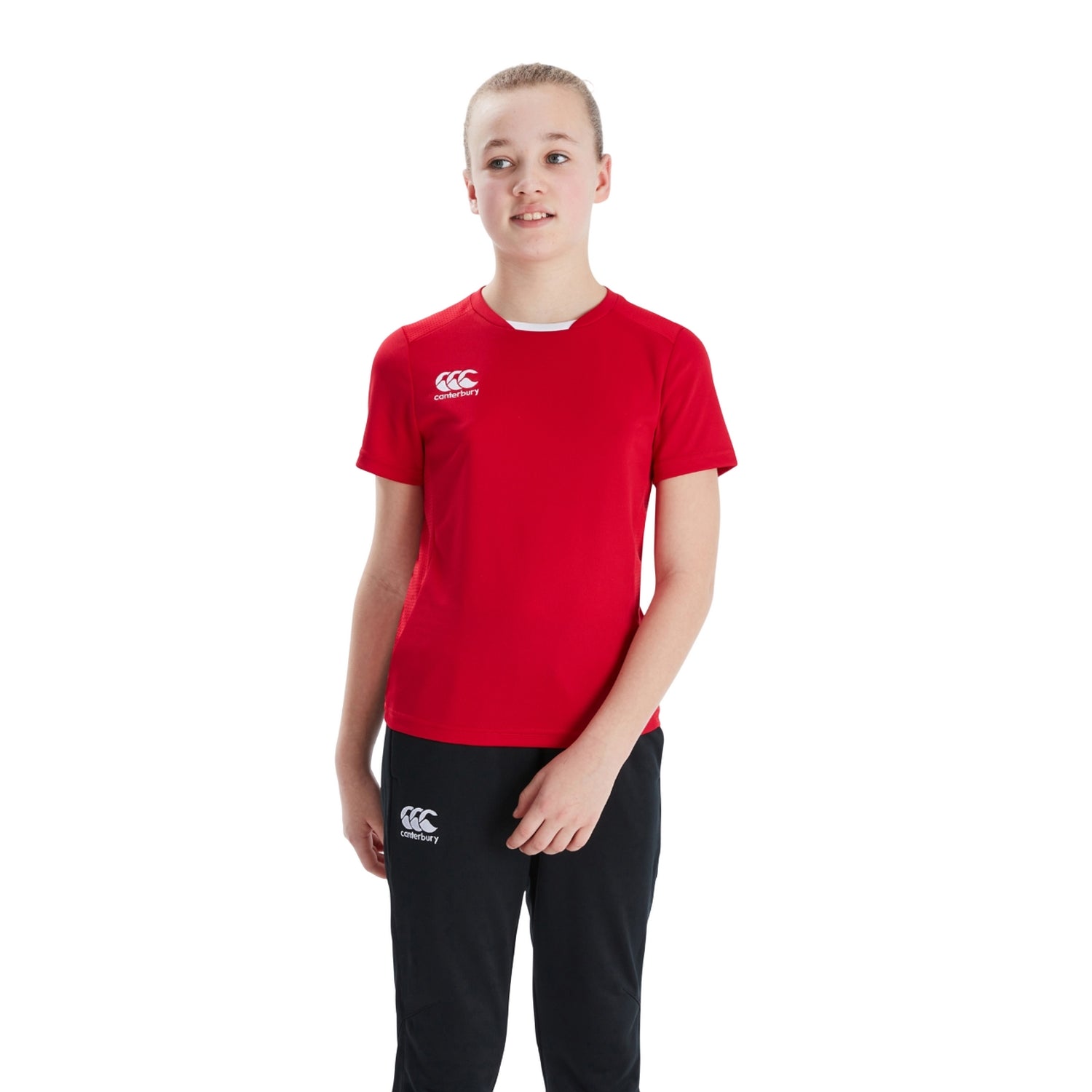 Flag Red - Side - Canterbury Childrens-Kids Club Dry T-Shirt