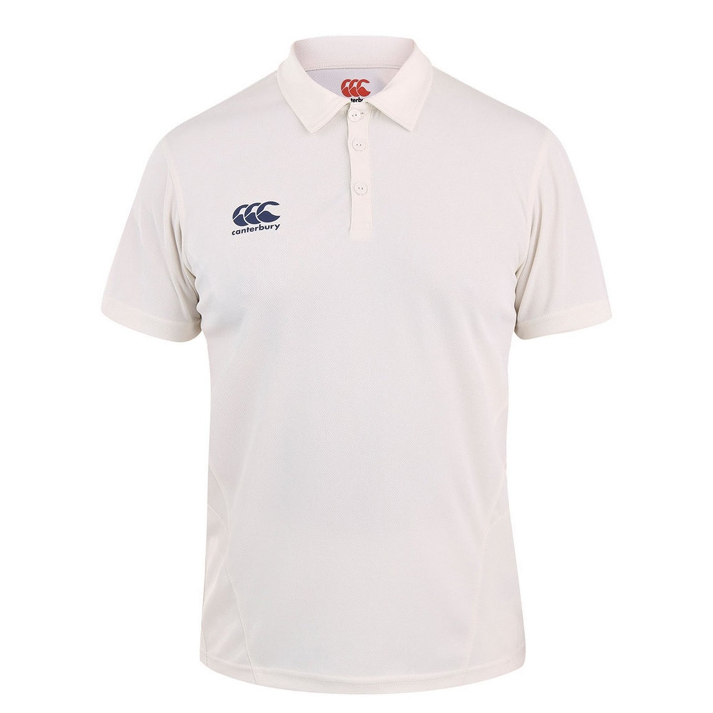 Cream - Front - Canterbury Childrens-Kids Cricket Polo Shirt