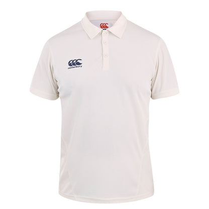 Cream - Front - Canterbury Childrens-Kids Cricket Polo Shirt